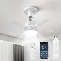 Ventilador de teto Acesal de 16 polegadas com soquete, controle remoto e aplicativo