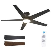 Ventilador de teto Addlon 132cm Low Profile Light Remote preto Ventilador de teto Addlon 132cm Low Profile Light Remote preto