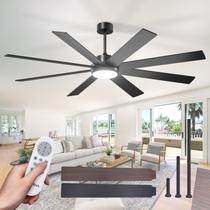 Ventilador de teto Addlon 183 cm Preto Remoto Reversível Motor DC Ventilador de teto Addlon 183 cm Preto Remoto Reversível Motor DC