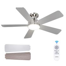 Ventilador de teto Addon 42" Nickel Light Remote 3CCT Dimmable Ventilador de teto Addon 42" Nickel Light Remote 3CCT Dimmable