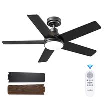 Ventilador de teto adicional de 42" Black Dimmable Light Remote Ventilador de teto adicional de 42" Black Dimmable Light Remote