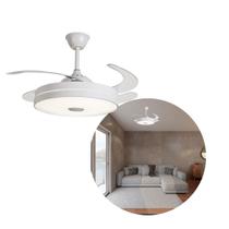 Ventilador De Teto Air Sound Retrátil Branco Com Som Bluetooth