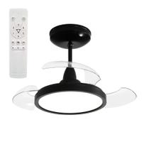 Ventilador De Teto Aliseu Retrátil Mid Preto Bivolt