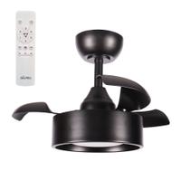 Ventilador de teto aliseu retrátil tulipa preto bivolt com controle remoto Ventilador de teto aliseu retrátil tulipa preto bivolt com controle remoto