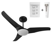 Ventilador De Teto Aliseu Slim Preto Controle Remoto+Parede