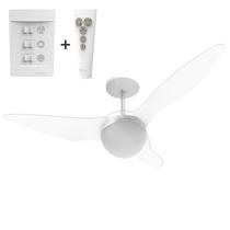 Ventilador de Teto Aliseu Terral com controle remoto e parede - 3 Pás Cristais, com luminária Ventilador de Teto Aliseu Terral com controle remoto e parede - 3 Pás Cristais, com luminária