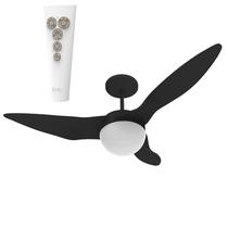 Ventilador de Teto Aliseu Terral controle remoto - 3 Pás Pretas , com luminária Ventilador de Teto Aliseu Terral controle remoto - 3 Pás Pretas , com luminária
