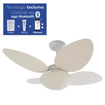 Ventilador De Teto Aliseu Vime Branco Bluetooth+Remoto+Pared