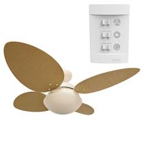 Ventilador De Teto Aliseu Vime Natural Controle De Parede