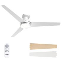 Ventilador de Teto Amico 52" de Perfil Baixo com Luz, Controle Remoto e Dimerizável