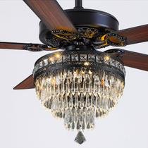 Ventilador de Teto Asyko 157 cm com Luz de Cristal e Controle Remoto