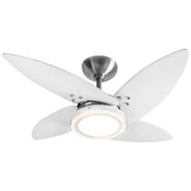Ventilador De Teto Azzam Led 3000/6000K Escovado Pás Brancas 127V