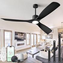 Ventilador de teto BOOSANT 60" Alexa Smart Light 3-Blade Black