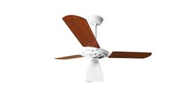 Ventilador de Teto Br/Mg Com Globo Aberto Pás de MDF 110 V - Ventex