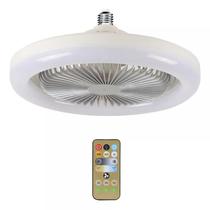 Ventilador de Teto Branco com Controle Remoto LED 3 Velocidades