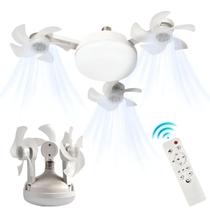Ventilador De Teto C/ Controle Lâmpada Led 4 Cabeças E27 60w - Ventilador De Teto C/ Controle Lâmpada Led 4 Cabeças E27 60w -