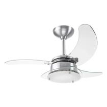 Ventilador de Teto Chanceler San Alumínio Escovado com Pás Transparentes 127V TRON Ventilador de Teto Chanceler San Alumínio Escovado com Pás Transparentes 127V TRON