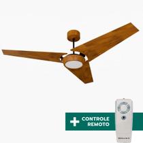 Ventilador de Teto Com Controle Remoto Natuvent Callis Led 3 Pás Madeira Imbuia