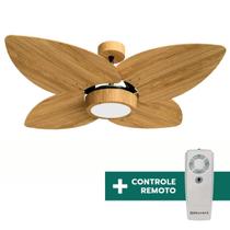 Ventilador de Teto Com Controle Remoto Natuvent Dahlia Led 4 Pás Madeira Freijó Ventilador de Teto Com Controle Remoto Natuvent Dahlia Led 4 Pás Madeira Freijó