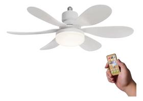Ventilador De Teto Com Lâmpada Led Bocal E27 40w Silencioso