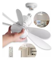 Ventilador De Teto Com Lâmpada Led E27 Flower Estrutura Branco Pás Branco Diâmetro 42 cm Material das pás Plástico Quantidade de pás 6 Ventilador De Teto Com Lâmpada Led E27 Flower Estrutura Branco Pás Branco Diâmetro 42 cm Material das pás Plástico Quantidade de pás 6