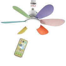 Ventilador De Teto Com Lâmpada Led Residencial Bivolt 110/220 Com Controle Remoto