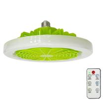 Ventilador De Teto Com Led Ajustável E Controle Remoto E27