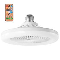 Ventilador De Teto Com Led E27 Controle A Luz E O Ar