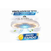 Ventilador de Teto com LED Econômico e Controle Remoto, Perfeito para Climas Quentes e Frios