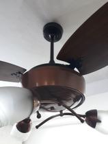 Ventilador de teto com luminária cobre - Ventex 500RPM