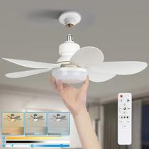 Ventilador de teto Com Luz led 6 Hélices Controle Remoto Bivolt LED 110V220V