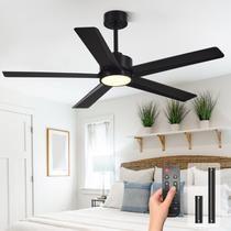 Ventilador de Teto Conciseer 52" 5 Pás 18W 6 Velocidades com Controle Remoto Preto Ventilador de Teto Conciseer 52" 5 Pás 18W 6 Velocidades com Controle Remoto Preto
