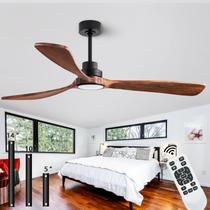 Ventilador de teto dearnow 60" Wooden Blades Remote Control