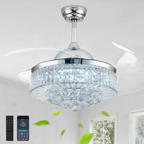 Ventilador de teto Deliyfans Chandelier de 42 polegadas com LED de cristal de luz Ventilador de teto Deliyfans Chandelier de 42 polegadas com LED de cristal de luz