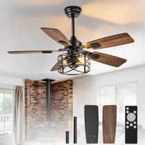 Ventilador de teto Depuley 42" Dual Finish 5 Blades Remote