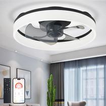 Ventilador de teto DINGLILIGHTING DLLT 16" LED Dimmable Preto
