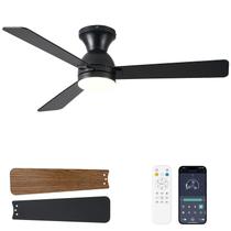 Ventilador de teto Dolavast 48" Low Profile LED Dimmable Remote