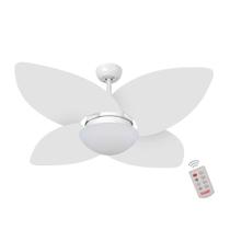 Ventilador de Teto Dormamu Branco Fosco 4 Pás Branco 220V com Controle