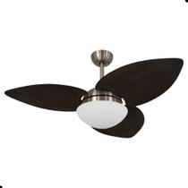 Ventilador de Teto Dormamu Bronze 3 Pás Palmae Tabaco 127V com Controle