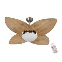 Ventilador de Teto Dormamu Bronze 4 Pás Rádica Freijó 220V com Controle