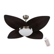 Ventilador de Teto Dormamu Bronze 4 Pás Tabaco 220V com Controle