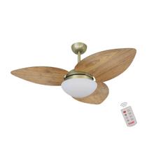 Ventilador de Teto Dormamu Gold 3 Pás Rádica Freijó 220V com Controle