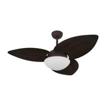Ventilador de Teto Dormamu Marrom Texturizado 3 Pás Palmae Tabaco 220V