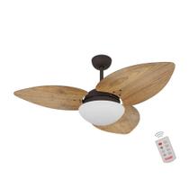 Ventilador de Teto Dormamu Marrom Texturizado 3 Pás Rádica Freijó 220V com Controle