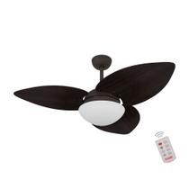 Ventilador de Teto Dormamu Marrom Texturizado 3 Pás Tabaco 220V com Controle