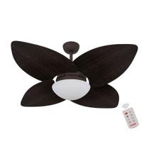 Ventilador de Teto Dormamu Marrom Texturizado 4 Pás Tabaco 127V com Controle