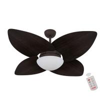Ventilador de Teto Dormamu Marrom Texturizado 4 Pás Tabaco 220V com Controle