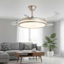 Ventilador de Teto Dourado com Pás Retráteis T&A-14 4000 Lumens Ventilador de Teto Dourado com Pás Retráteis T&A-14 4000 Lumens
