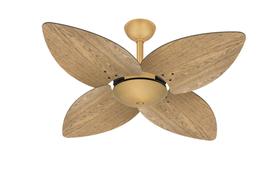 Ventilador De Teto Dourado Winds 4 Pás Freijó Ventax 220V