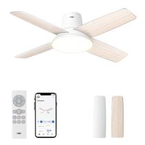 Ventilador de teto Dreo com luzes 12 velocidades 3 modos de ventilador 44" branco Ventilador de teto Dreo com luzes 12 velocidades 3 modos de ventilador 44" branco